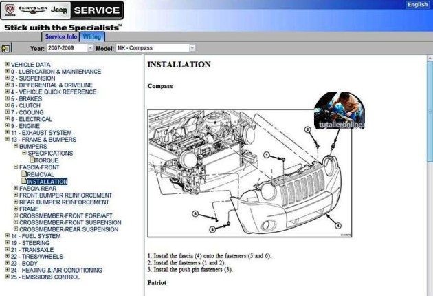 Jeep Compass Patriot Manual De Taller Y Reparacion