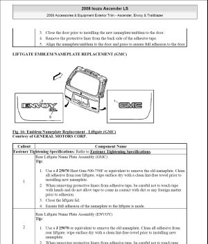 Workshop Manual GMC Envoy - Chevrolet Trailblazer - Isuzu Ascender 2006-2008 - Tutalleronline - 5